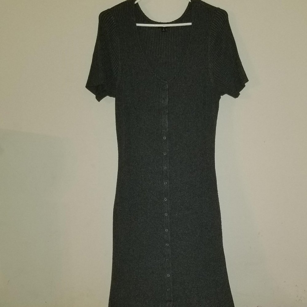 Gray Sweater Bodycon Dress